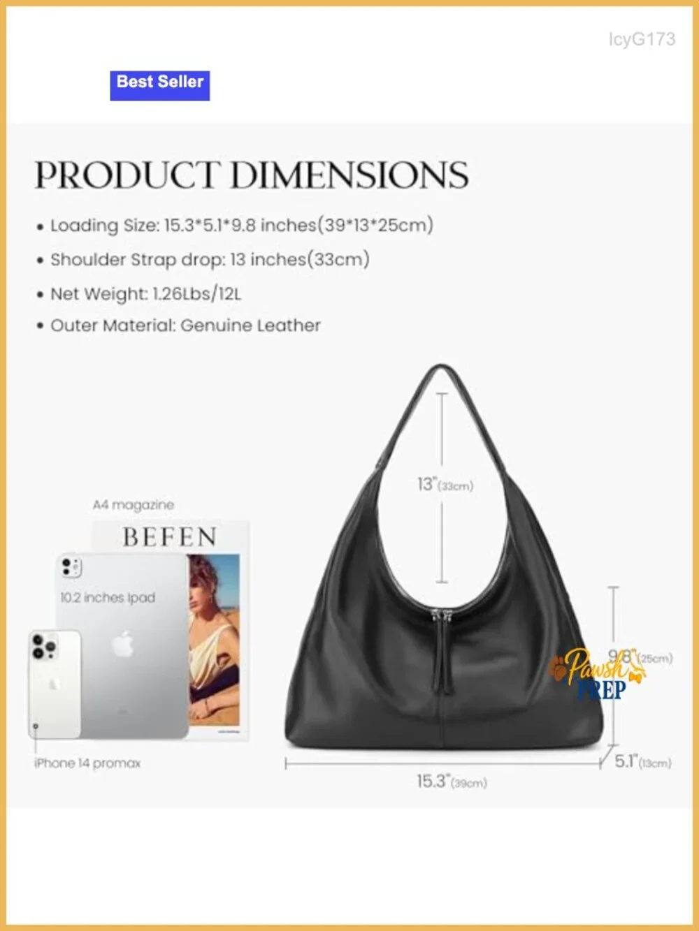 Genuine Leather Slouchy Hobo Bag Large Soft Tote Shoulder Purse